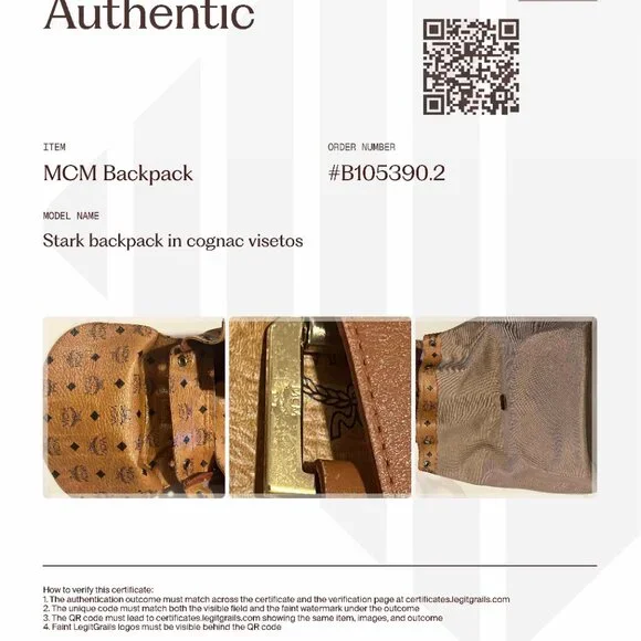 MCM Vintage Cognac Visetos Backpack + COA - Picture 16 of 16
